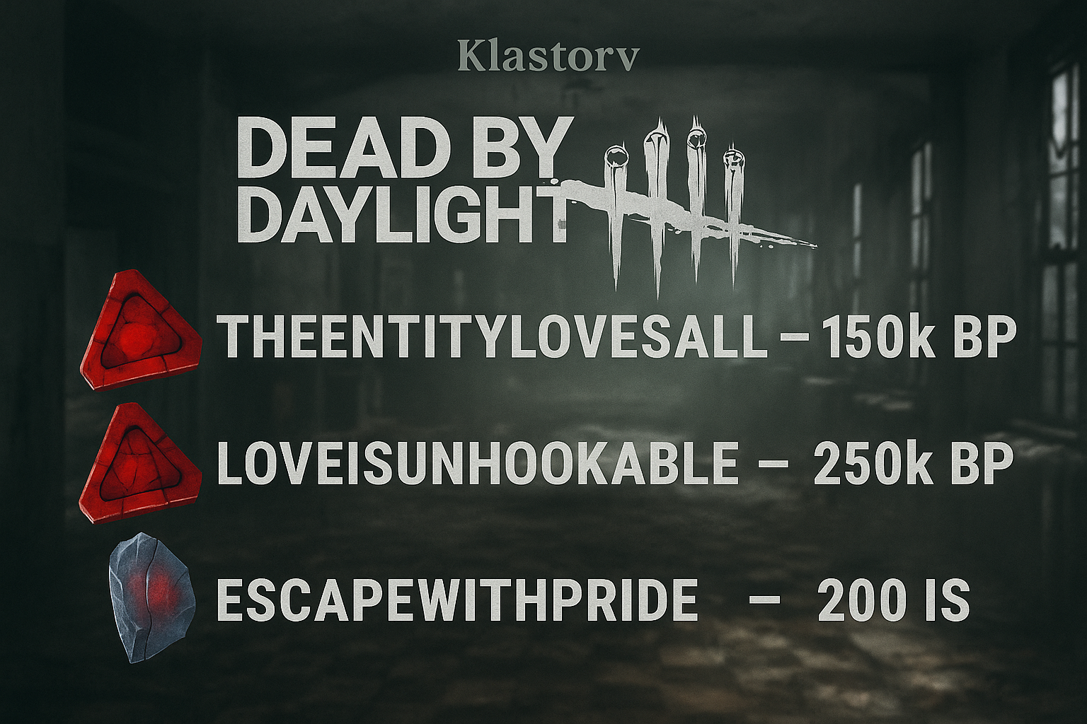 Нові коди у Dead by Daylight — подарунки від Сутності